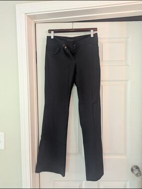 Theory Black Boot-Cut Dress Pants
